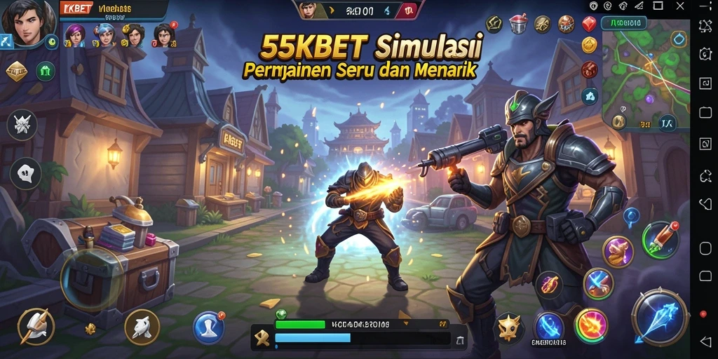 Screenshot dari gameplay <strong>55KBET</strong> yang menunjukkan simulasi interaktif yang menarik.