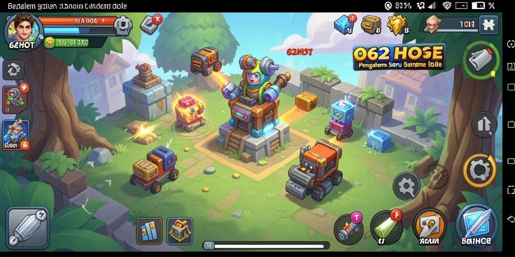 Tampilan gameplay 62HOT yang menarik dan santai.