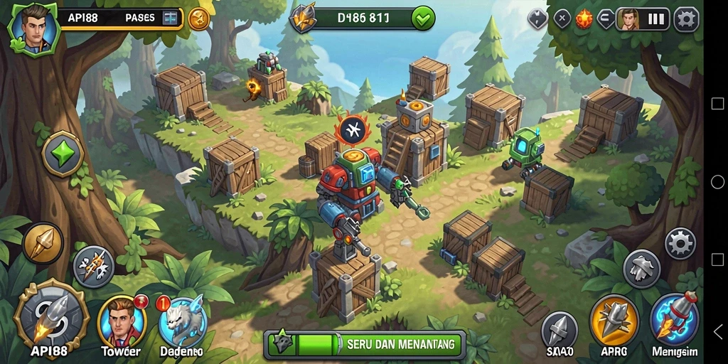Gameplay seru dalam API88 dengan strategi Tower Defense.