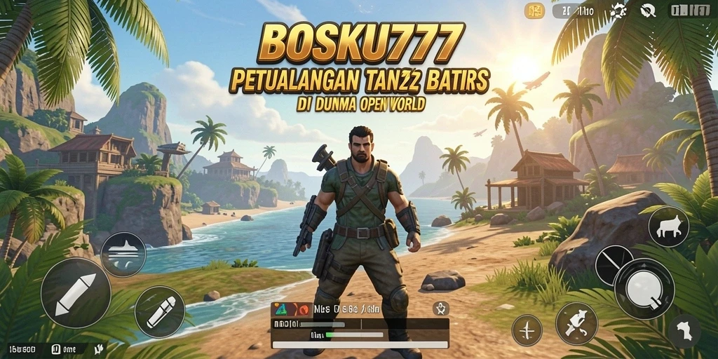 Screenshot utama BOSKU777 yang menampilkan petualangan di dunia terbuka.