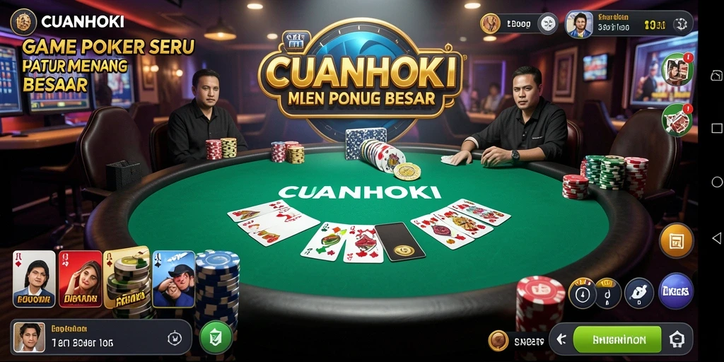 Screenshot utama CUANHOKI menampilkan gameplay seru Poker.