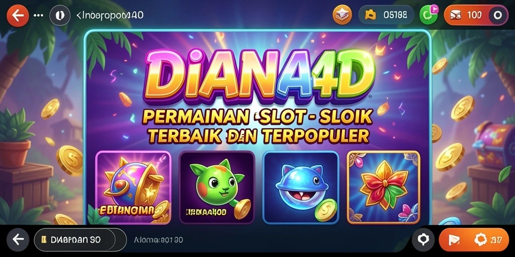 Tampilan gameplay seru DIANA4D dengan tema slot menawan.