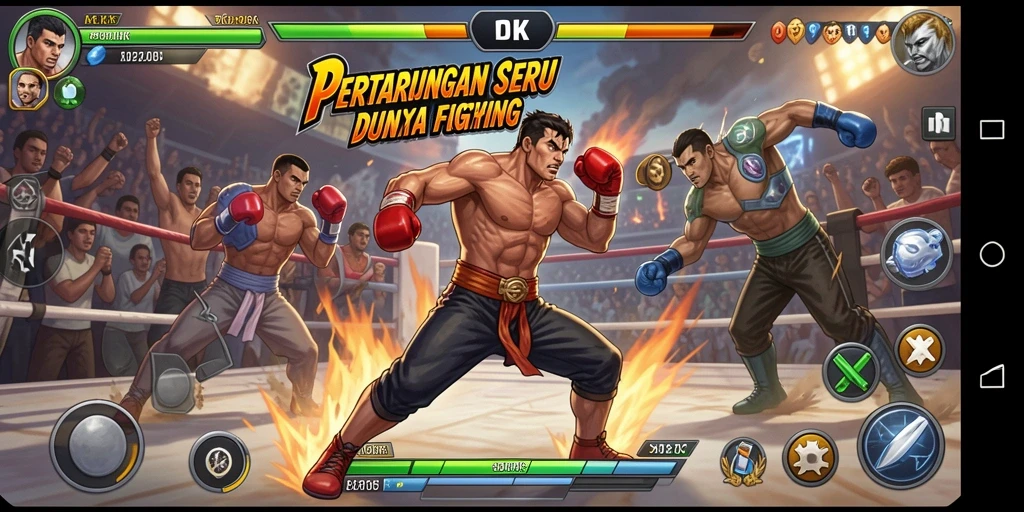 Gameplay DKK: pertarungan dinamis dan penuh aksi.