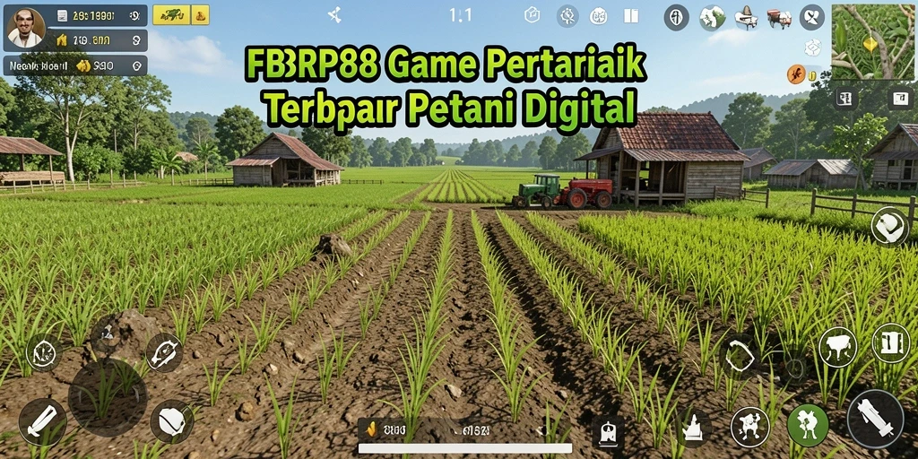 Tampilan gameplay <strong>FBRP88</strong> yang memukau dengan ladang yang subur dan beragam tanaman.