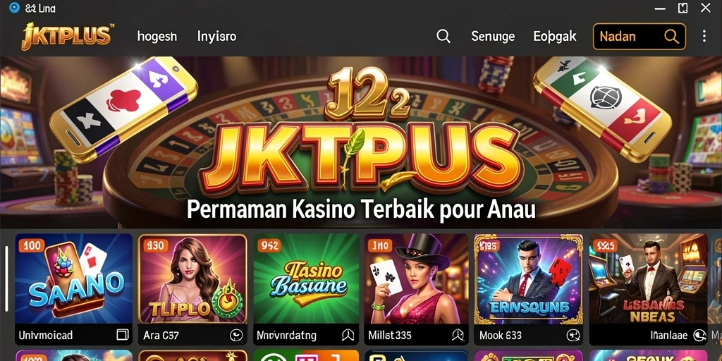 Screenshot utama JKTPLUS menampilkan gameplay seru permainan Kasino.