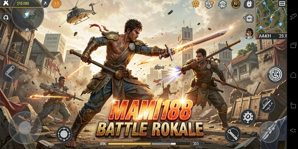 Gameplay mendebarkan dari MAMI188 dalam pertempuran Battle Royale.