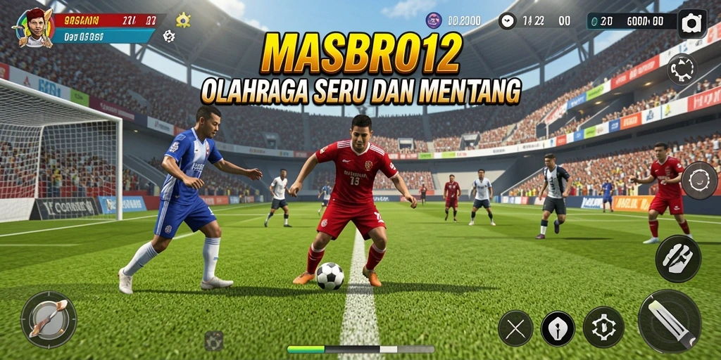 Tampilan seru dalam gameplay olahraga MASBRO12.