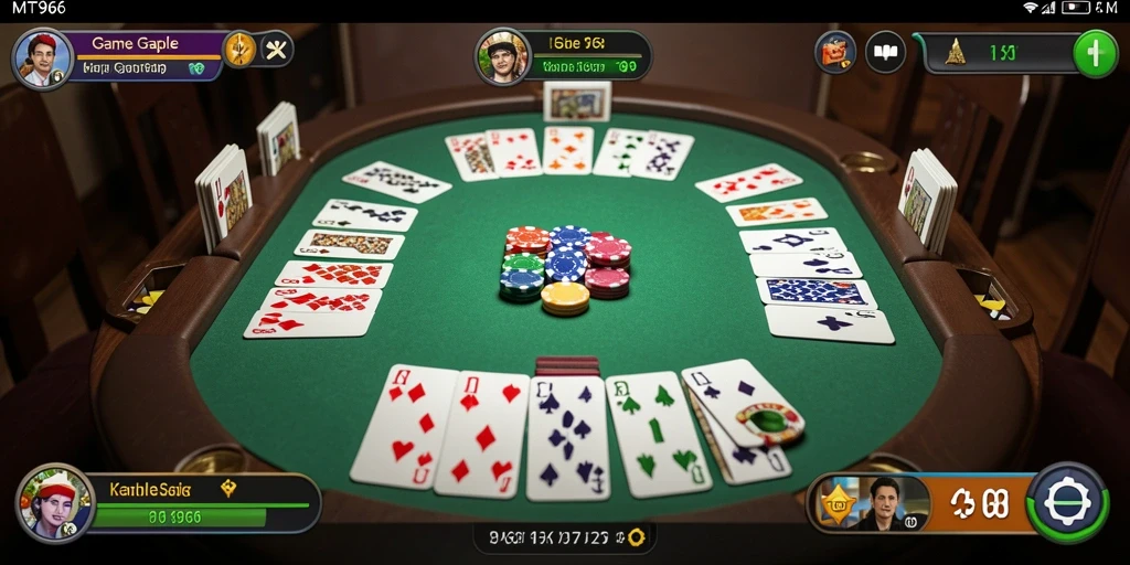 Tampilan gameplay Gaple yang seru dan menantang di MT966.