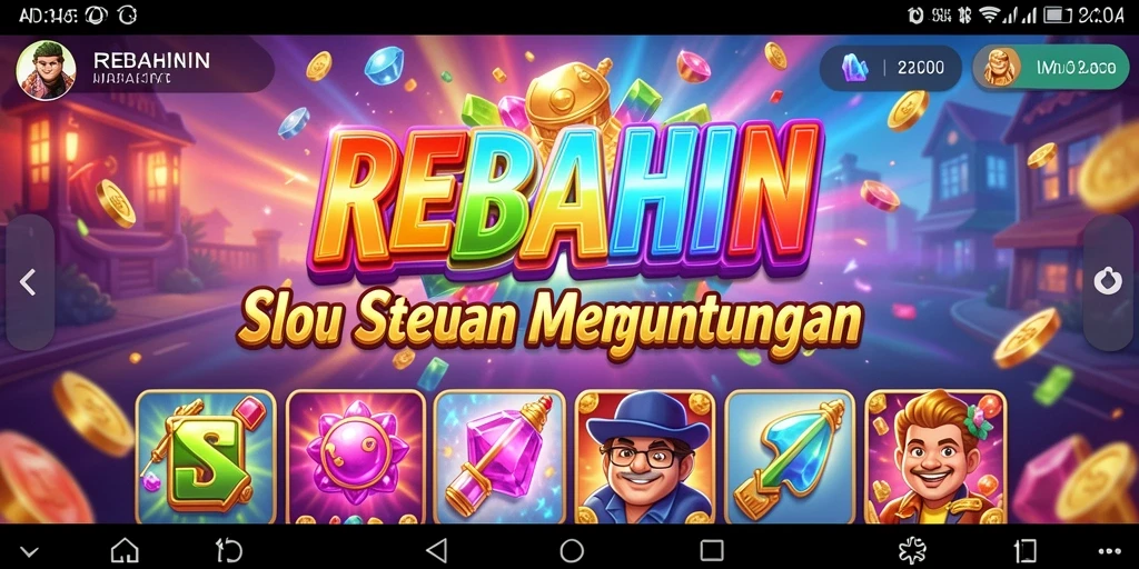 Tampilan gameplay seru dalam permainan Slot REBAHIN.