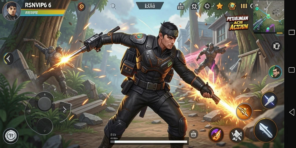 Tampilan screenshot RSNVIP6 dengan aksi mendebarkan di gameplay.