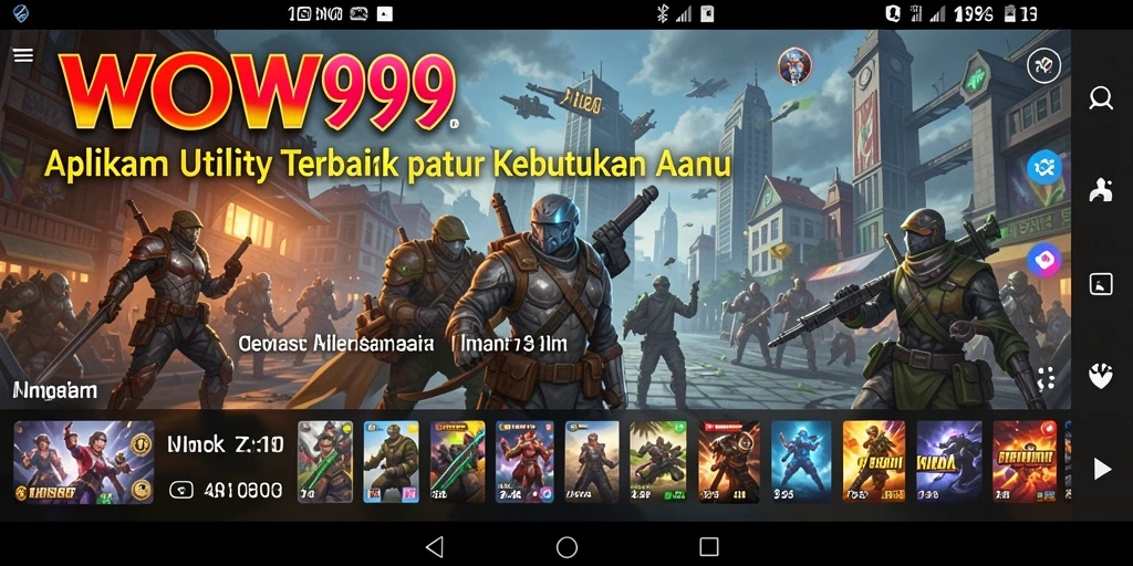 Tampilan utama WOW99 dengan fitur pengingat dan catatan.