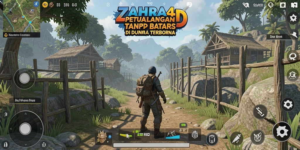 Tampilan gameplay dari ZAHRA4D yang memukau dan imersif di dunia Open World.